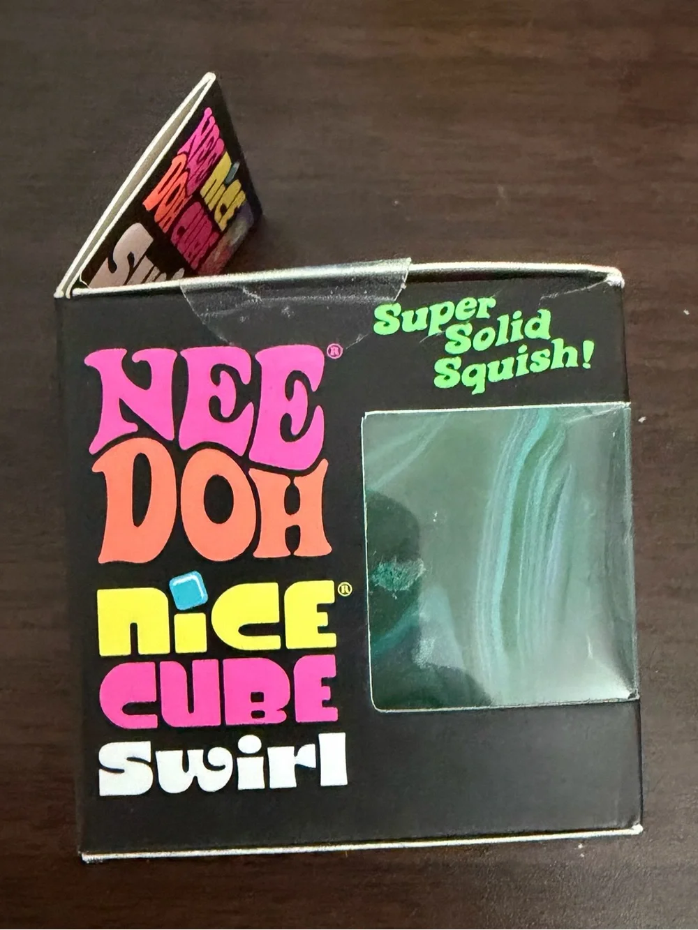 NeeDoh Nice Cube Swirl Green Kids Squishy Toy